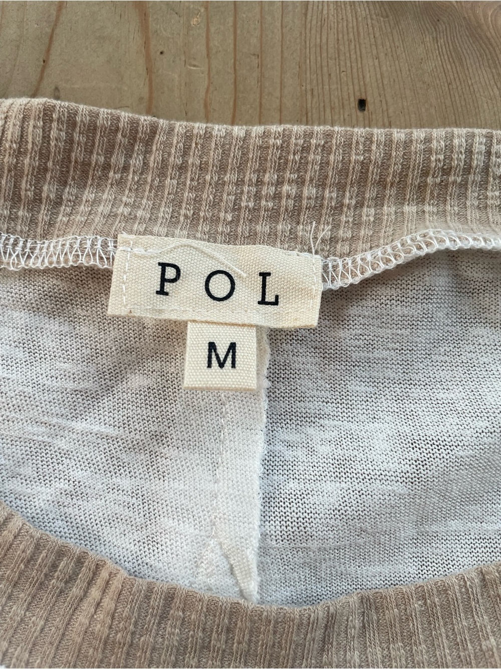 POL Oversized Star Patch Open Knit Boho Lightweight Top Cream Medium - Picture 2 of 7